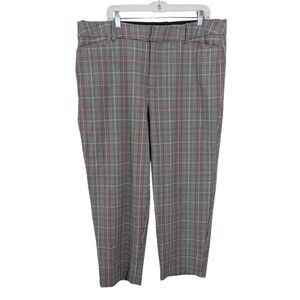 Ava & Viv Trousers Women 18 Multicolor Excellent Plaid Glen Check Ankle Pants
